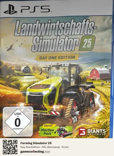 Farming Simulator 25 PlayStation 5, Germany box front