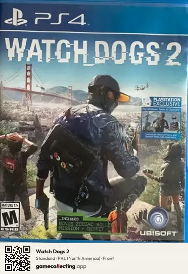 Watch Dogs 2 PlayStation 4, North America box front