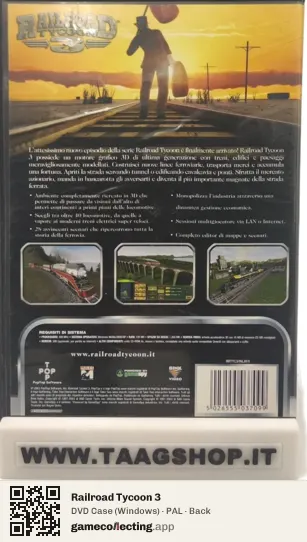 Railroad Tycoon 3 Computer, PAL box back