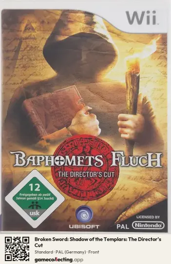 Broken Sword: Shadow of the Templars: The Director's Cut Nintendo Wii, Germany box front