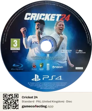 Cricket 24 PlayStation 4, PAL disc