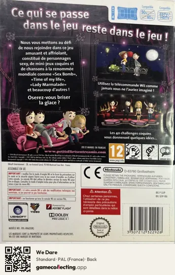 We Dare Nintendo Wii, France box back