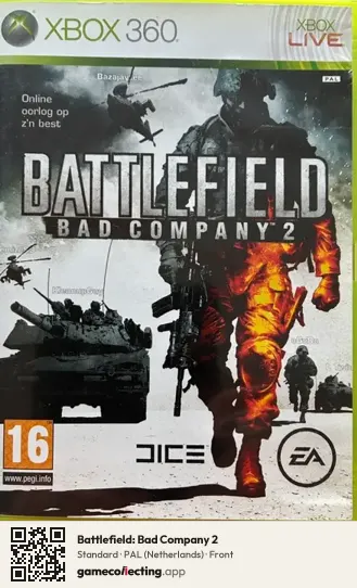 Battlefield: Bad Company 2 Xbox 360, Netherlands box front