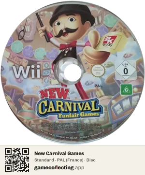 New Carnival Games Nintendo Wii, PAL disc
