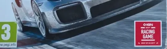 Forza Motorsport 7, the PEGI square on its front