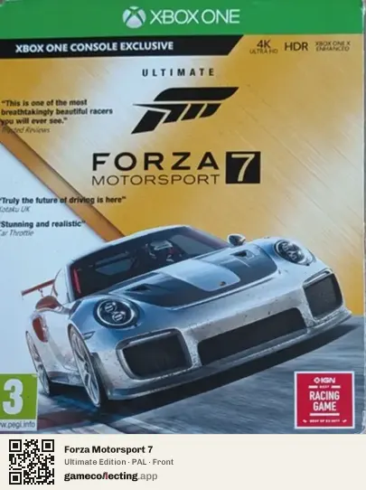 Forza Motorsport 7 Xbox One, PAL box front