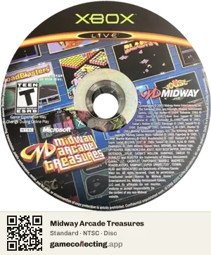 Midway Arcade Treasures Xbox, NTSC disc