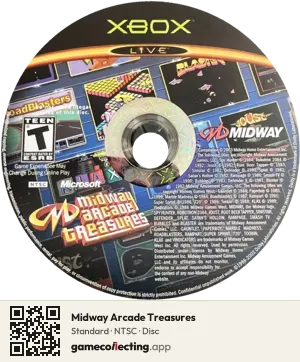 Midway Arcade Treasures Xbox, NTSC disc