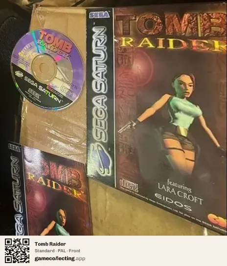 Tomb Raider Sega Saturn, PAL box front