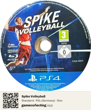 Spike Volleyball PlayStation 4, PAL disc