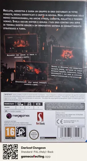 Darkest Dungeon Nintendo Switch, Italy box back