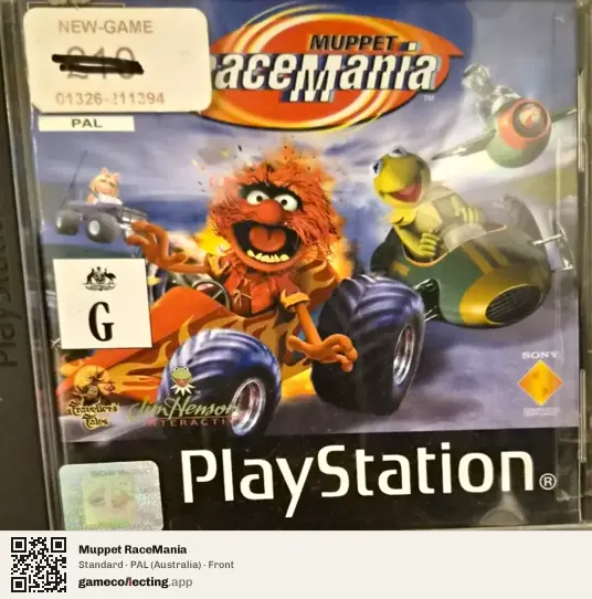 Muppet RaceMania PlayStation, Australia box front