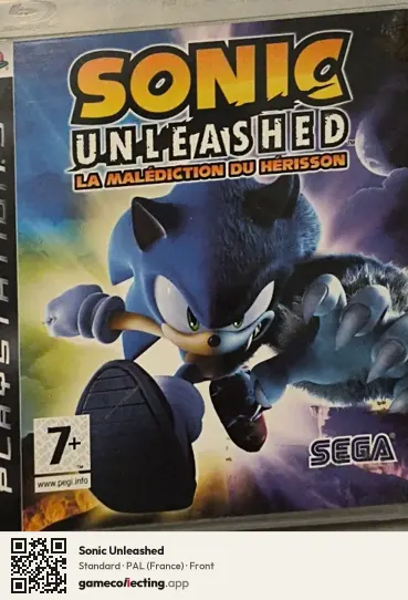 Sonic Unleashed PlayStation 3, France box front