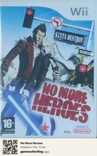 No More Heroes Nintendo Wii, PAL box front
