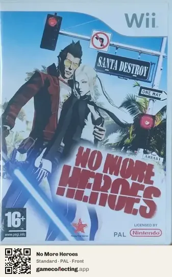 No More Heroes Nintendo Wii, PAL box front