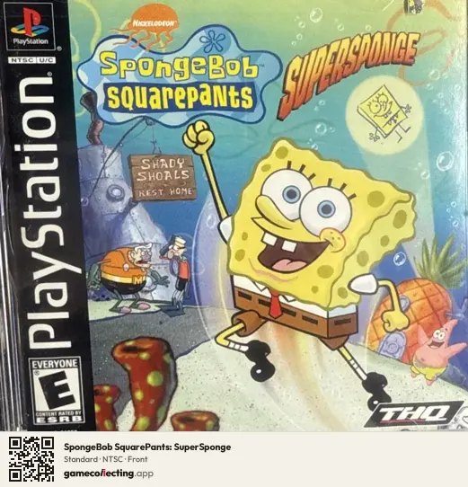 SpongeBob SquarePants: SuperSponge PlayStation, NTSC box front