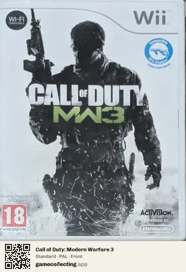 Call of Duty: Modern Warfare 3 Nintendo Wii, PAL box front