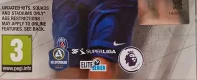 FIFA 23, the PEGI square on its front