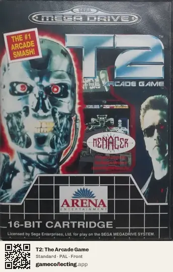 T2: The Arcade Game Sega Mega Drive / Genesis, PAL box front