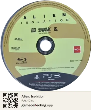 Alien: Isolation PlayStation 3, PAL disc