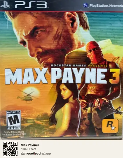 Max Payne 3 PlayStation 3, NTSC box front