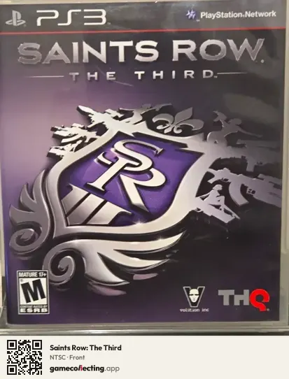 Saints Row: The Third PlayStation 3, NTSC box front
