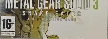 Metal Gear Solid 3: Snake Eater, the PEGI square on its front