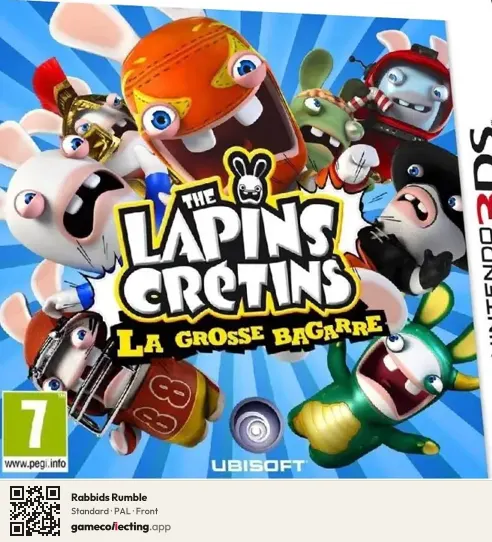 Rabbids Rumble Nintendo 3DS, PAL box front