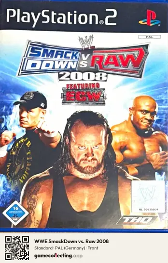 WWE SmackDown vs. Raw 2008 PlayStation 2, Germany box front