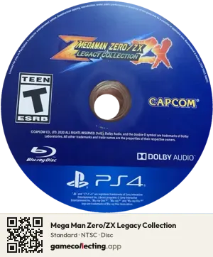 Mega Man Zero/ZX Legacy Collection PlayStation 4, NTSC disc
