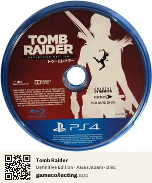 Tomb Raider PlayStation 4, Asia disc