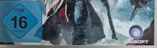 Assassin's Creed Rogue, the USK square on its front