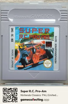 Super R.C. Pro-Am Game Boy, PAL cartridge label