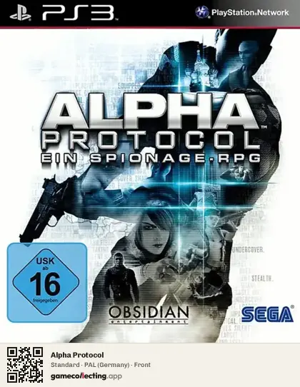 Alpha Protocol PlayStation 3, Germany box front