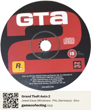 Grand Theft Auto 2 Computer, PAL disc