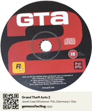 Grand Theft Auto 2 Computer, PAL disc