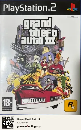 Grand Theft Auto III PlayStation 2, PAL box front