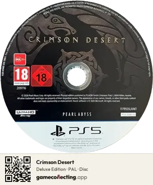Crimson Desert PlayStation 5, PAL disc