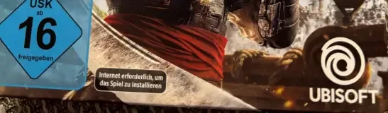Assassin's Creed Black Flag Resynced, the USK square on its front