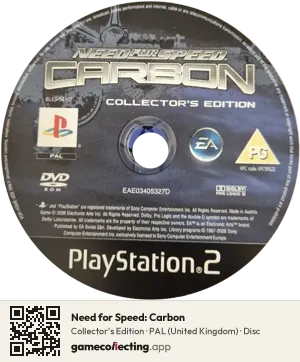 Need for Speed: Carbon PlayStation 2, PAL disc