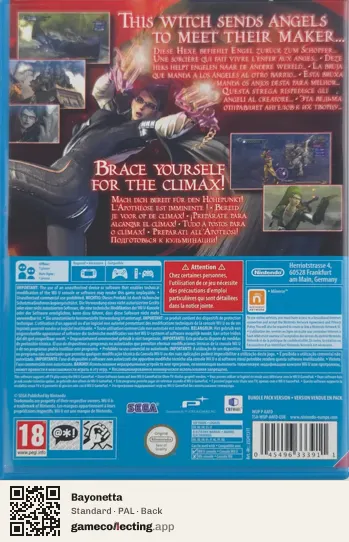 Bayonetta Nintendo Wii U, PAL box back