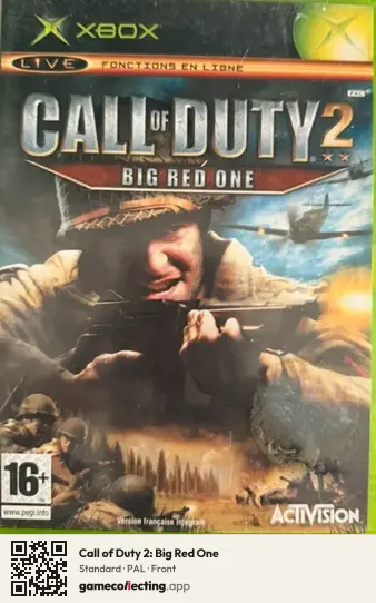 Call of Duty 2: Big Red One Xbox, PAL box front