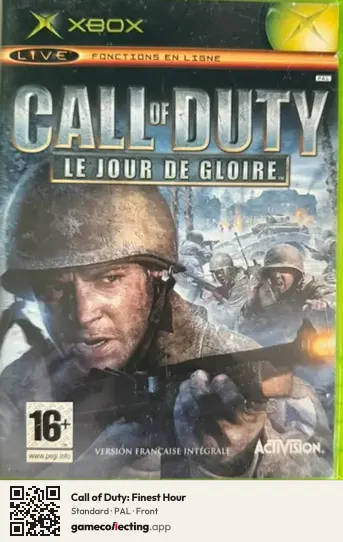 Call of Duty: Finest Hour Xbox, PAL box front