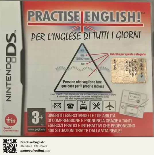Practise English! Nintendo DS, PAL box front