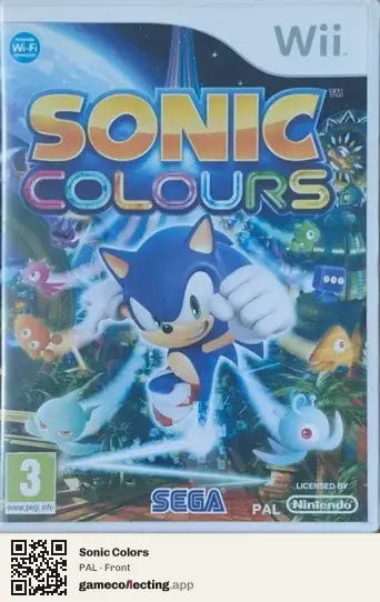 Sonic Colors Nintendo Wii, PAL box front