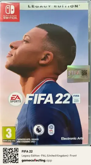 FIFA 22 Nintendo Switch, United Kingdom box front