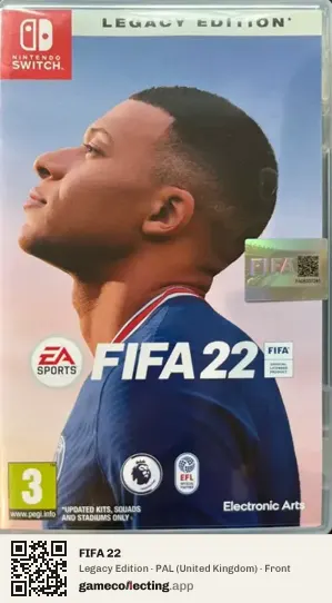 FIFA 22 Nintendo Switch, United Kingdom box front