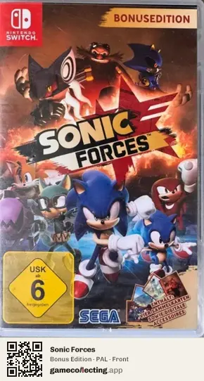 Sonic Forces Nintendo Switch, PAL box front