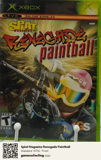 Splat Magazine Renegade Paintball Xbox, NTSC box front