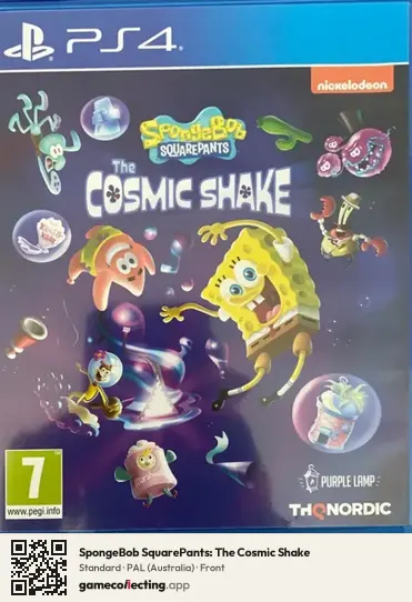 SpongeBob SquarePants: The Cosmic Shake PlayStation 4, Australia box front